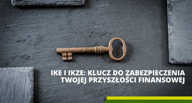 Grafika tytułowa z motywem klucza - nawiązująca do tytułu artykułu o IKE i IKZE